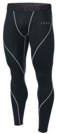 TSLA Men's Compression Pants Running Baselayer Cool Dry Sports Tights