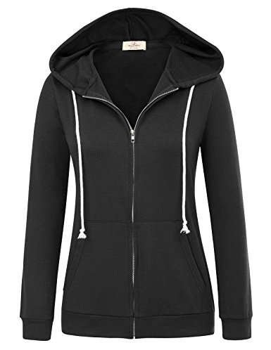 GRACE KARIN Women Lightweight Thin Zip-Up Hoodie Jacket With Plus CLAF0254
