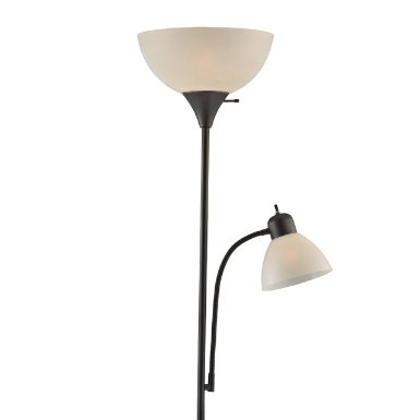 Light Accents 150 Watt Floor Lamp with Side Reading Light - Floor Lamps - Dorm Room Floor Lamp - Floor Lamps for Living Room - Kids Floor Lamp - Standing Lamp (Black)
