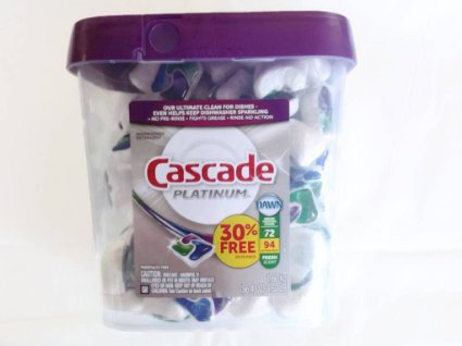Cascade Platinum Actionpacs Fresh Scent Dishwasher Detergent 94 Count
