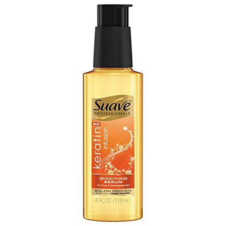 Suave Professionals Smoothing Hair Serum, Keratin Infusion, 4 oz