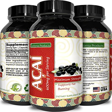 Acai Berry Antioxidant Support Weight Loss Supplement for Women and Men – Vitamins   Minerals   Antioxidant Formula Supports Immune System and Boost Energy   Cognitive Health