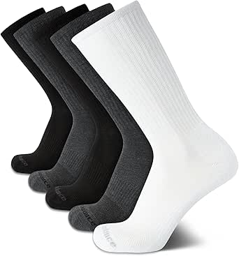 New Balance Men's Athletic Arch Cushion Comfort Crew Socks (5 Pack)