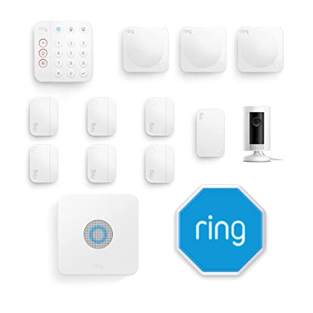 All-new Ring Alarm 13 Piece Kit (2nd Generation)   Alarm Outdoor Siren and Indoor Cam by Amazon – home security system with optional Assisted Monitoring - No long-term commitments - Works with Alexa