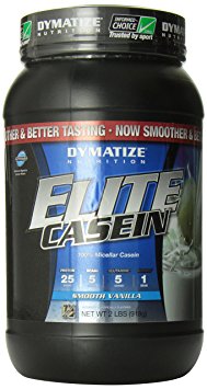 Dymatize Nutrition Elite Casein, Smooth Vanilla, 2.12 Pound