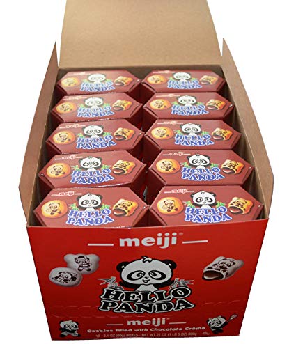 Meiji Hello Panda Cookies filled with Chocolate Creme Pack of 10