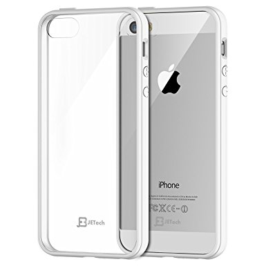 iPhone 5 Case, JETech Apple iPhone 5/5S Case Bumper Shock-Absorption Bumper and Anti-Scratch Clear Back for iPhone 5/5S (White) - 0421