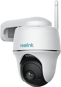 Reolink 5MP Wireless Outdoor Indoor Solar/Rechargeable Battery Home Security IP Camera, Pan Tilt, Starlight Night Vision, PIR Motion Detection, 2-Way Audio, microSD Card/Cloud Storage, Argus PT