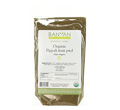 Banyan Botanicals Pippali Powder - Certified Organic, 1/2 Pound - Piper longum - Rejuvenating herb that supports digestion and proper function of the respiratory system*
