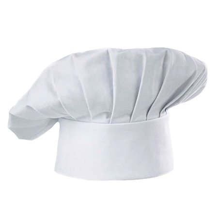 Chef Hat Adult Adjustable Elastic Baker Kitchen Cooking Chef Cap, White