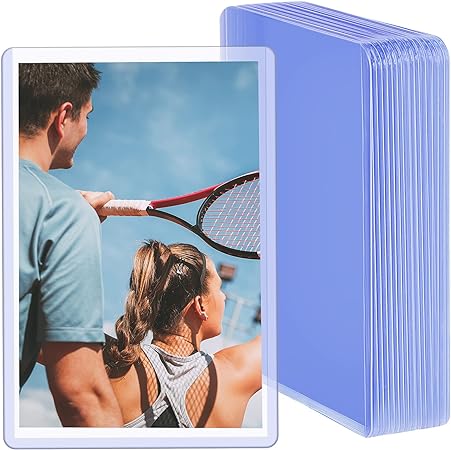 4 x 6 Inches Acrylic Post Card Photo Holders Rigid Plastic Cards Sleeve Protectors Clear Acrylic Sleeve for Cards Baseball Card Sports Cards Photos Postcard (15 Pieces)