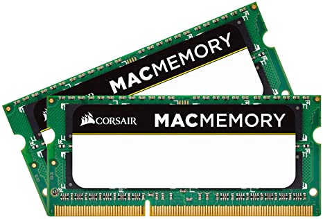 Corsair CMSA8GX3M2A1066C7 Apple 8 GB Dual Channel Kit DDR3 1066 (PC3 8500) 204-Pin DDR3 Laptop SO-DIMM Memory 1.5V, Beige