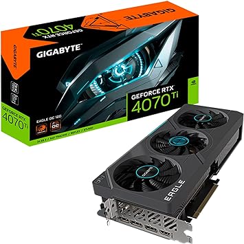 Gigabyte GeForce RTX 4070 Ti Eagle OC 12G (rev. 2.0) Graphics Card, 3X WINDFORCE Fans, 12GB 192-bit GDDR6X, GV-N407TEAGLE OC-12GD REV2.0 Video Card