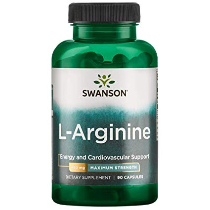 Swanson Amino Acid Super-Strength L-Arginine 850 Milligrams 90 Capsules