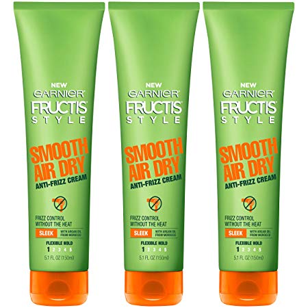 Garnier Hair Care Fructis Style Smooth Air Dry Anti-Frizz Cream, 3 Count