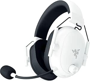 Razer BlackShark V2 HyperSpeed Wireless Gaming Headset - THX Spatial Audio - Bendable Mic - 50mm Drivers - 2.4GHz, Bluetooth or USB - 70 Hr Battery w/USB Type C Charging - White (Renewed)