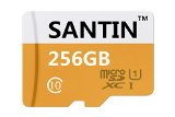 SANTIN256GB Class 10 Micro Sd Sdxc Tf Flash Memory Card with Adapter Memory Card