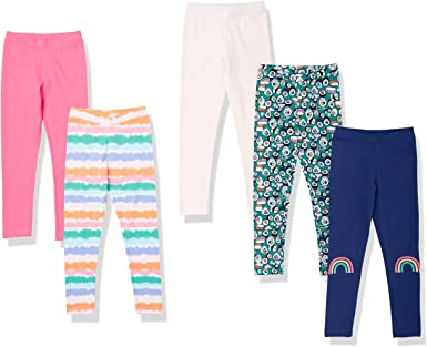 Spotted Zebra Girls and Toddlers' Leggings, Multipacks