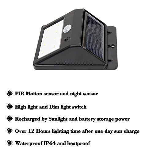 FAMILY Wireless Motion Sensor Light bright Waterproof outdoor solar lights dusk to dawn for Patio, Deck, Yard, Garden