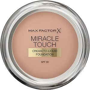 Max Factor Miracle Touch Foundation mit Hyaluronsäure für eine glatte und ebenmäßige Haut, Farbe. 70 Natural dunkle Hauttypen, 1er Pack (1 x 11.5 g)