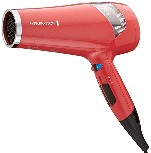 Remington D3710 Ultimate Stylist Ceramic Fast Finish Dual Fan Turbo Hair Dryer, 1875 Watts, Red (Certified Refurbished)