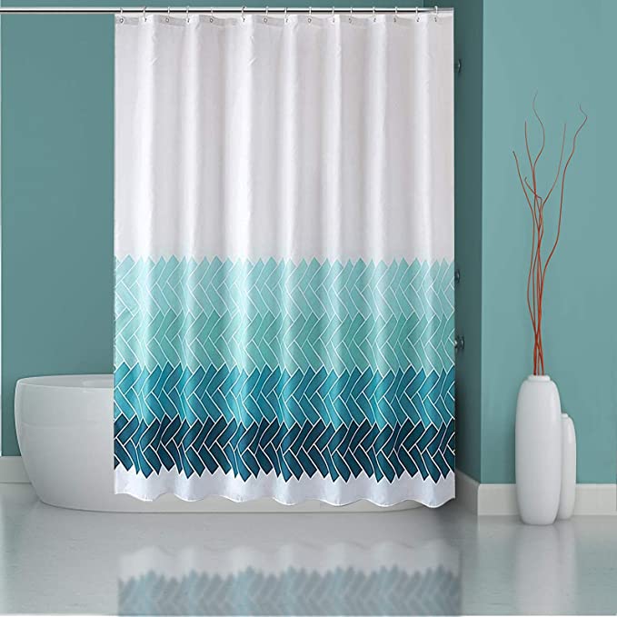 Fabric Shower Curtain Liner, 72" x 72" Bathroom Cloth Curtains, Waterproof Colorful Machine Washable Decorative Bath Curtain with Heavy Duty Hem,Rust-Resistant Grommet Holes