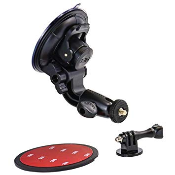 Heavy Duty Suction Mount for Cameras, Woleyi Flexible Windshield Dash Car Mounts, Universal Camera Stand for Road Trip