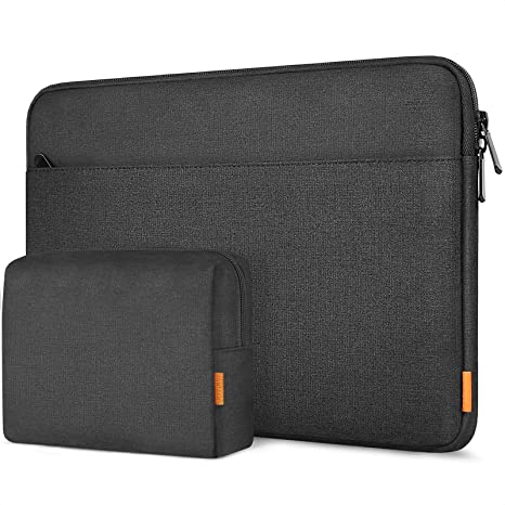 Inateck 15-15.6 Inch Laptop Sleeve Case Bag with Accessory Pouch Compatible with Laptops/Chromebooks/Notebooks - Black