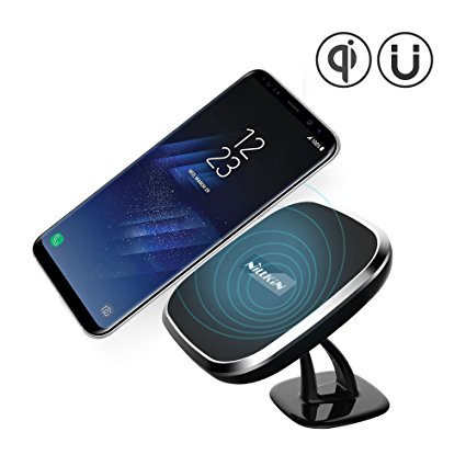 Nillkin [Upgraded] Wireless Car Phone Charger, [Rotatable] 2-in-1 Wireless Car Phone Charger With Magnetic Car Mount Holder for iPhone X,iPhone 8/8 Plus,Samsung Galaxy S9 S9 Plus S8 S8 Plus -Model C