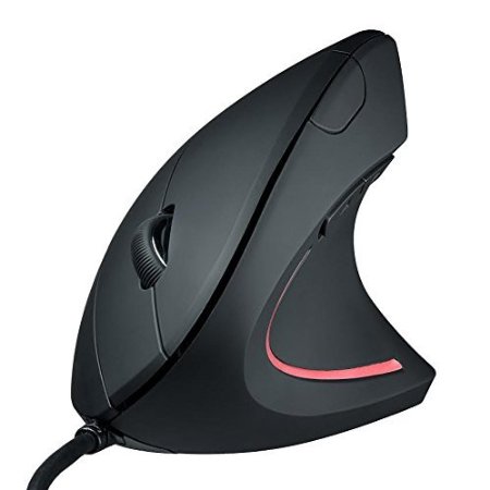 SHARKK Vertical Mouse Wired Ergonomic High Precision Optical Mice Super Comfortable