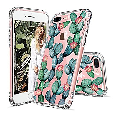 iPhone 7 Plus Case, iPhone 7 Plus Cover, MOSNOVO Tropical Cactus Clear Design Printed Transparent Plastic Hard Case with TPU Bumper Protective Back Phone Cover for Apple iPhone 7 Plus (5.5 Inch)