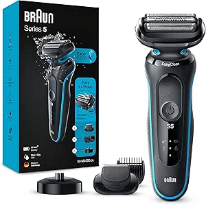 Braun Series 5 Electric Shaver   Replacement Head Bundle, with Beard Trimmer, Charging Stand, Wet and Dry, Easy Clean System, 50-M4500cs, Mint Razor   Shaver Head, 53B, Black