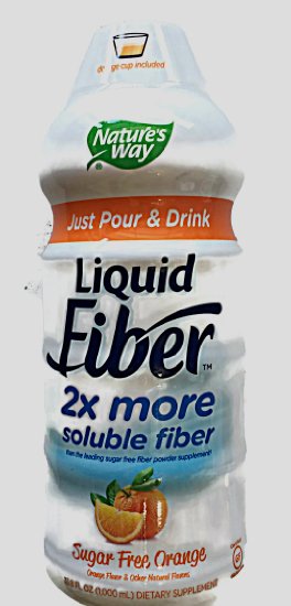 Nature's Way Liquid Fiber, Sugar Free Orange Flavor, 33.8 oz. Bottle