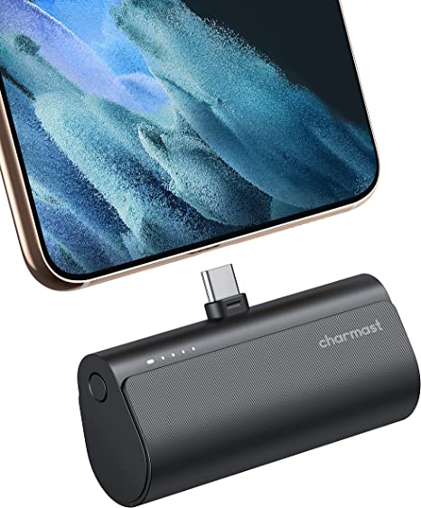 Charmast 5000mAh Mini Power Bank USB C,20W PD 18W QC USB C Battery Pack Quick Charge Compatible with USB C Phones Samsung Fast Charging Portable Phone Charger for Samsung Galaxy S21, S20, S10, Note 20, Moto, Google Pixel, LG, and More
