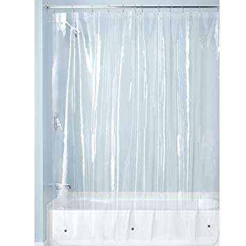 InterDesign Mildew-Free PEVA 3 Gauge Shower Liner, Stall 54 x 78, Clear