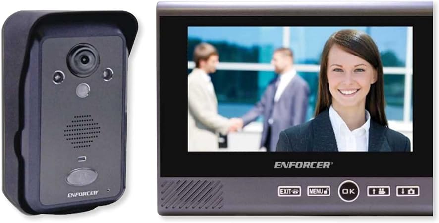 Seco-Larm DP-266-1C7Q Enforcer Wireless Video Door Phone Kit; Includes: (1) DP-266-1C7Q Camera, and (1) DP-266-1C7Q Monitor