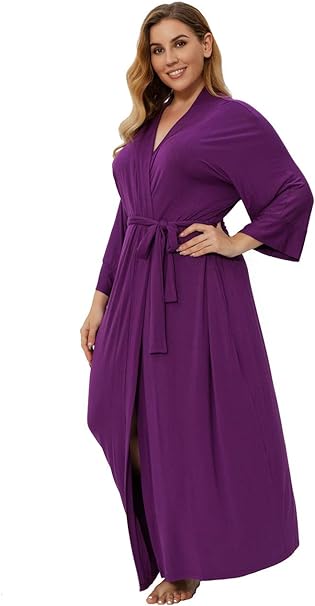 Super Shopping-zone Women's Plus Size Long Robes Kimonos Plus Size Maternity Robes Delivery Robes Sleepwear