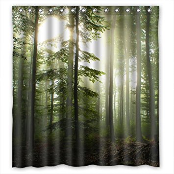 Sunshine Forest Hotselling Promotion Custom Shower Curtain 66(W)X72(H)