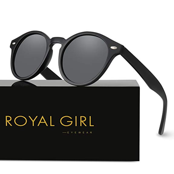 ROYAL GIRL Classic Round Retro Sunglasses For Women polarized Vintage Designer Style