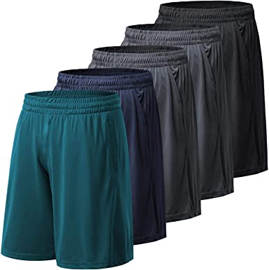 BALENNZ Athletic Shorts for Men with Pockets and Elastic Waistband Quick Dry Activewear