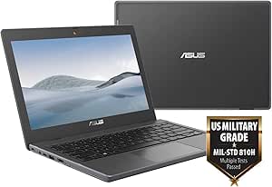 ASUS 2022 Student Laptop Computer (Military-Grade Duability), 11.6" HD Eye-Care Dsiplay, Intel Celeron N4500, WiFi-6, Windows 10 Pro (4GB RAM | 128GB Storage) (Renewed)