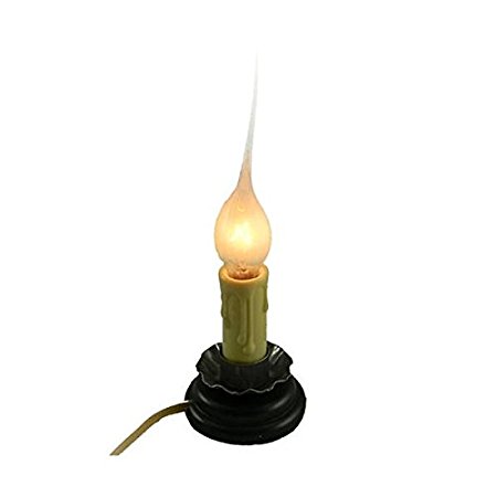 Creative Hobbies® Rustic Country Candle Lamp, 5 in, On/Off Switch, Metal Trim, Plug-In