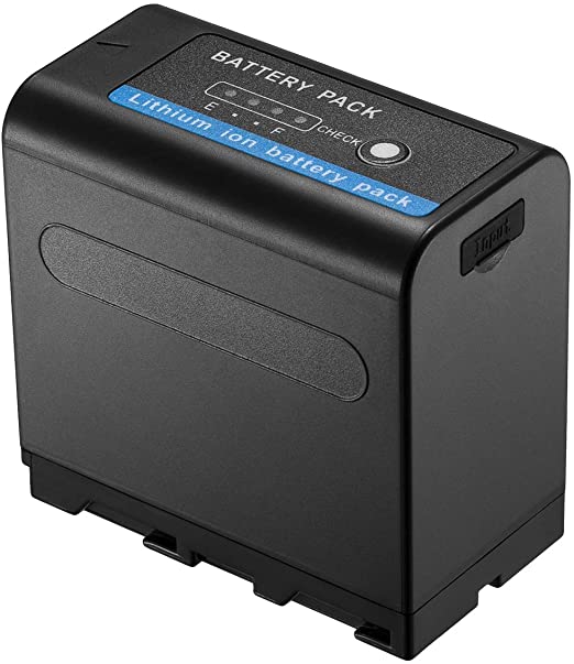 Miady NP-F970, NP-F960, NP-F930, NP-F950 Battery (USB Input) Compatible with Sony DCR-VX2100, DSR-PD150, DSR-PD170, FDR-AX1, HDR-FX1, HDR-FX7, HDR-AX2000