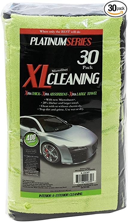 Microtex R-226307 Platinum XL Microfiber Cleaning Towel, 30 Pack