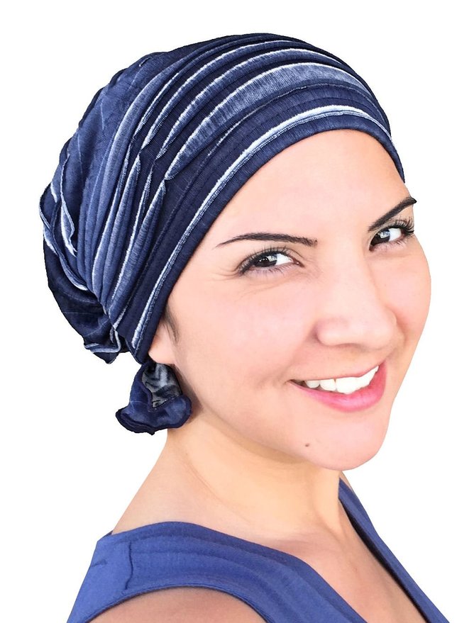 Abbey Cap Women's Ruffle Chemo Hat Beanie Scarf, Turban Headwear for Cancer