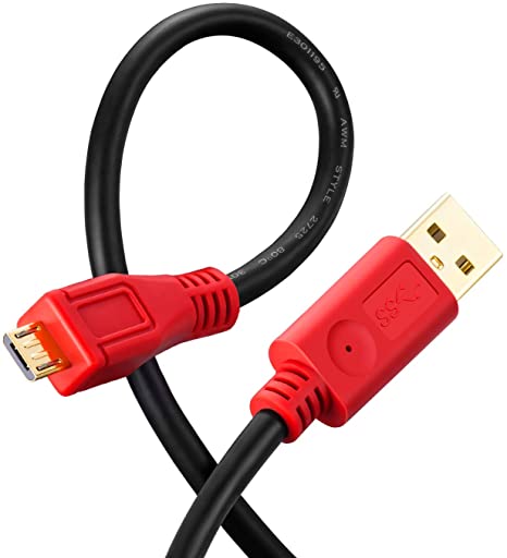 Micro USB Cable 1Ft, Uperatre 2Pack Micro USB Cable Charger Cable USB to Micro USB 2.0 Android Charging Cord for Samsung Galaxy S7 S6, Note, LG, Nexus, Nokia, PS4, Xbox One Controller and More (Red)