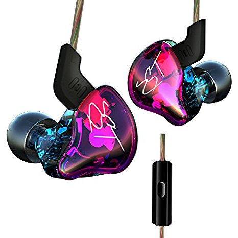 KZ ZST Dynamic Hybrid Dual Driver In Ear Earphones (Colorful With Mic)