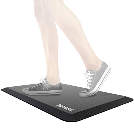 Duronic DM-MAT1 Anti-Fatigue Mat | Non-Slip | Black | 81cm x 51cm | Comfort and Relief for Feet, Hips, Legs & Back When Standing | Cushioned Kitchen Floor Mat | Support for Working Standing at Desk