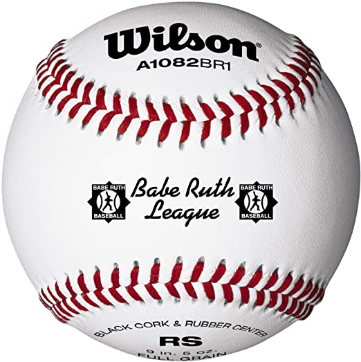 Wilson Youth League and Tournament Baseballs, A1082, RS, Babe Ruth, League (One Dozen)