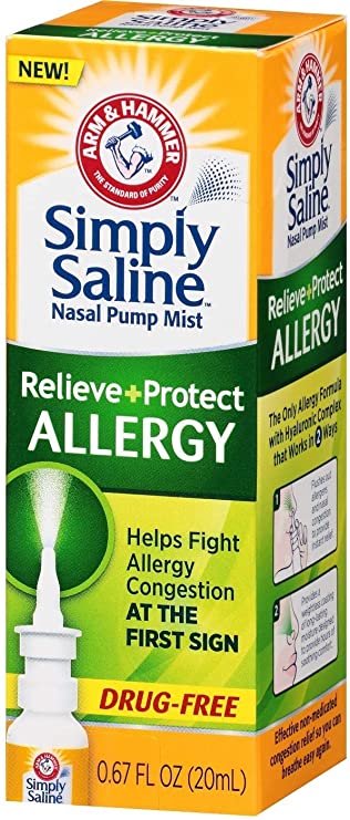 Simply Saline Allergy Relief Nasal Pump Mist, 0.67 Oz (Pack of 1)